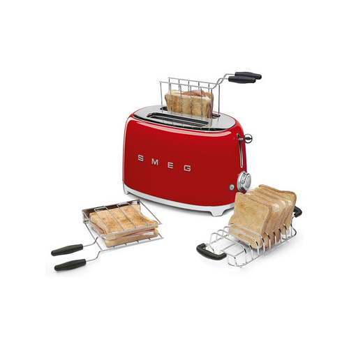 Smeg 50's Style Retro 2 Slice Toaster - Glossy Red (Photo: 4)